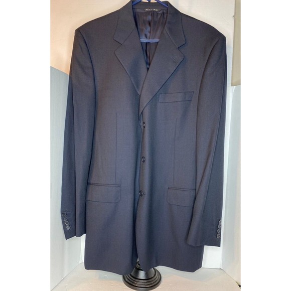 Canali Super 120 Italy 44 US/ 34LSuit Jacket Blazer 100 Wool 3Button, Navy